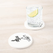 Dessous De Verre En Grès Compagnons à la lueur des bougies (Côté)