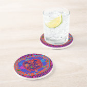 Dessous De Verre En Grès Compas Mola indienne de Kuna (Côté)