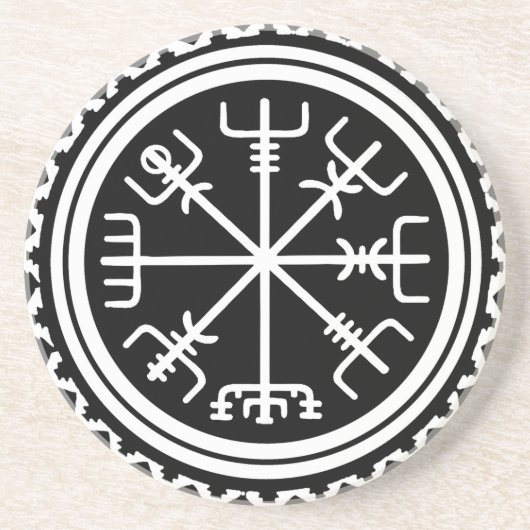 Dessous De Verre En Grès Compas nautique Viking Vegvisir (Devant)