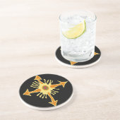 Dessous De Verre En Grès Compas VooDoo (Côté)
