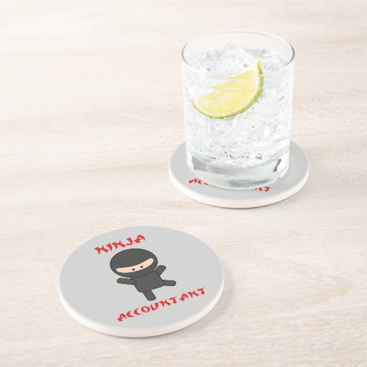 Dessous De Verre En Grès Comptable de Ninja (Côté)