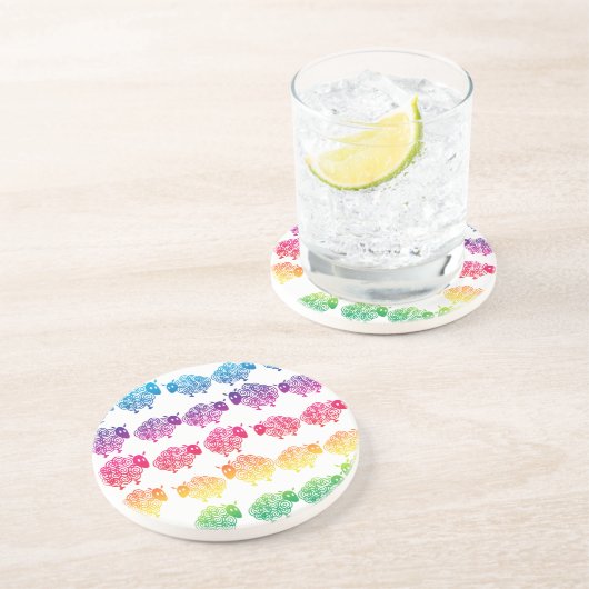 Dessous De Verre En Grès Compte des moutons (Côté)