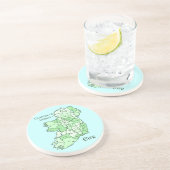 Dessous De Verre En Grès Comtés de carte de l'Irlande (Côté)