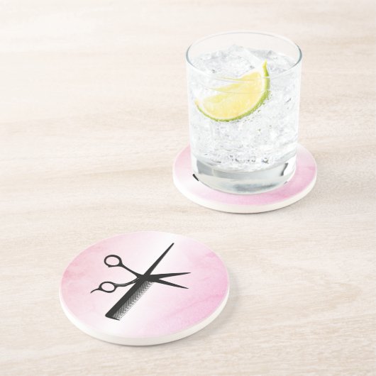 Dessous De Verre En Grès Concepteur esthéticienne rose (Côté)