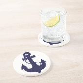 Dessous De Verre En Grès Conception Ancre (Côté)