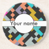 Dessous De Verre En Grès Conception d'abrégé sur formes de Connnected (Devant)