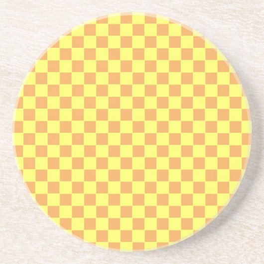 Dessous De Verre En Grès Conception de damier rétro lumineuse (Devant)