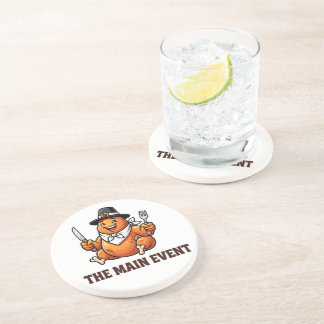 Dessous De Verre En Grès Conception de dindon de Thanksgiving The Main Even
