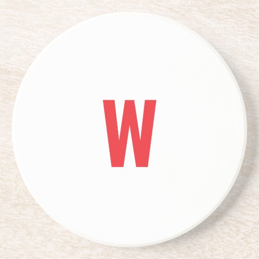 Dessous De Verre En Grès Conception de monogramme initial personnalisé en r (Devant)