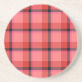 Dessous De Verre En Grès Conception de tartan (Devant)