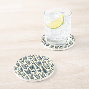 Dessous De Verre En Grès Conception des verres et des bouteilles
