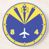 Dessous De Verre En Grès Conception d'instruments d'avion (Devant)