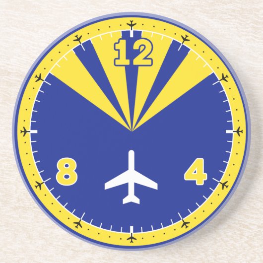 Dessous De Verre En Grès Conception d'instruments d'avion (Devant)