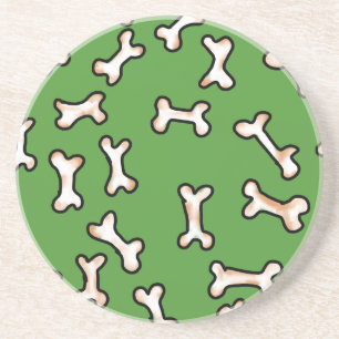 Dessous De Verre En Grès Conception d'ossements