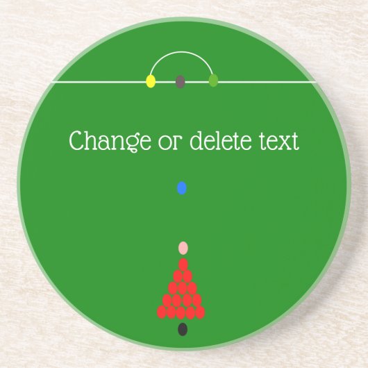 Dessous De Verre En Grès Conception du snooker (Devant)