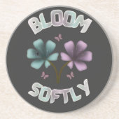 Dessous De Verre En Grès Conception Florale de Printemps Bloom Softly Paste (Devant)