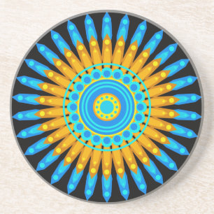 Dessous De Verre En Grès Conception géométrique Mandala Art Circle 48256