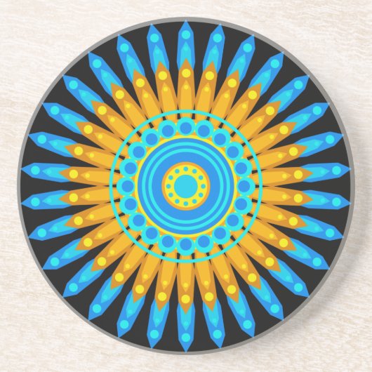 Dessous De Verre En Grès Conception géométrique Mandala Art Circle 48256 (Devant)