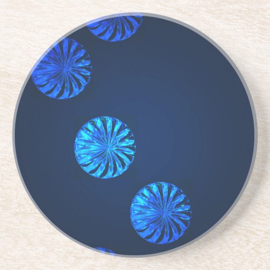 Dessous De Verre En Grès Conception Irlandaise Cristal Bleu (Devant)