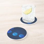 Dessous De Verre En Grès Conception Irlandaise Cristal Bleu (Côté)