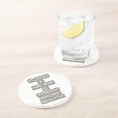 Dessous De Verre En Grès Conception mignonne "Formule de succès". Commandez (Côté)