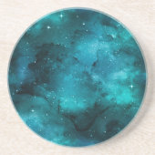 Dessous De Verre En Grès Conception Série Galaxie Sarcelle 7 (Devant)