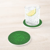 Dessous De Verre En Grès Conception verte fraîche de carte (Côté)