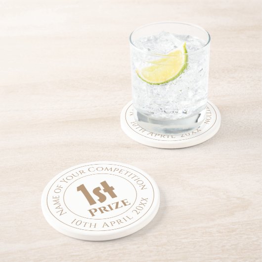 Dessous De Verre En Grès Concours 1er Prix Trophée (Côté)