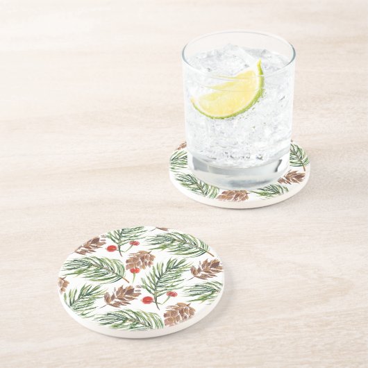 Dessous De Verre En Grès Cône de pin (Côté)