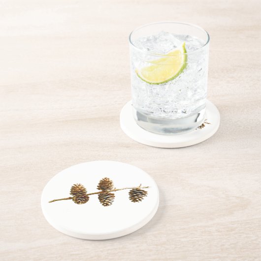 Dessous De Verre En Grès Cône de pin (Côté)