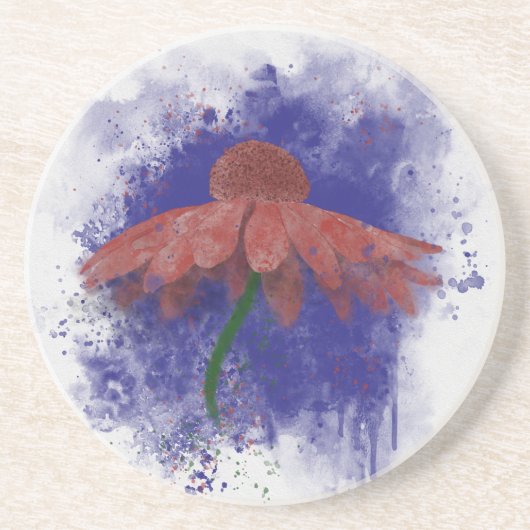 Dessous De Verre En Grès Coneflower (Devant)