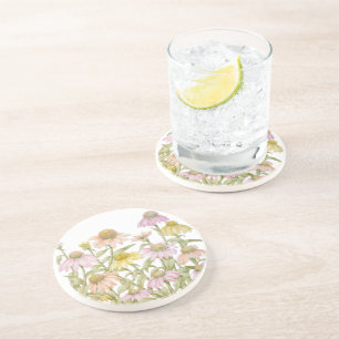 Dessous De Verre En Grès Coneflowers Watercolor