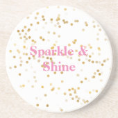 Dessous De Verre En Grès Confetti en or blanc (Devant)