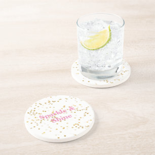 Dessous De Verre En Grès Confetti en or blanc