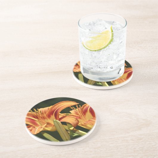 Dessous De Verre En Grès Considérons Les Lilies Du Terrain (Côté)