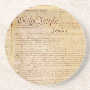 DESSOUS DE VERRE EN GRÈS CONSTITUTION DES USA