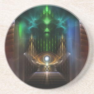 Dessous De Verre En Grès Contempler Oz Fractal Art Dessous de verre de grès