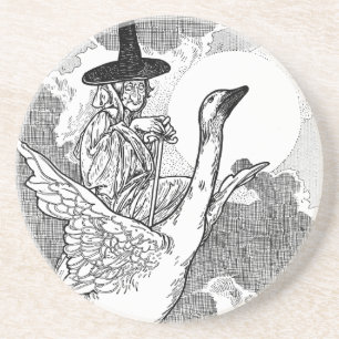 Dessous De Verre En Grès Contes de la mère l'Oie victoriens vintage par Cha