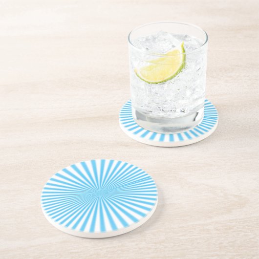 Dessous De Verre En Grès cool bleu starbust (Côté)