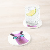 Dessous De Verre En Grès Cool Pink Llama ! (Côté)