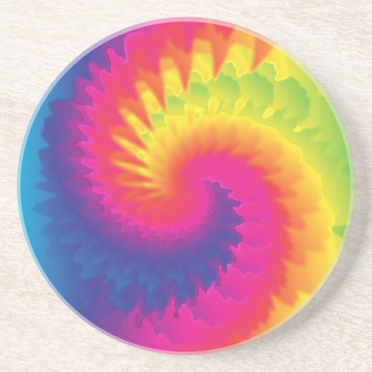 Dessous De Verre En Grès Cool Rainbow Tie Dye Motif (Devant)