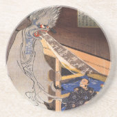 Dessous De Verre En Grès Cool Vintage Japonais Ghost Boîtier Imprimer (Devant)