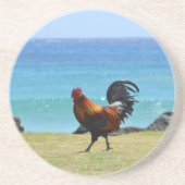 Dessous De Verre En Grès Coq de Kauai (Devant)