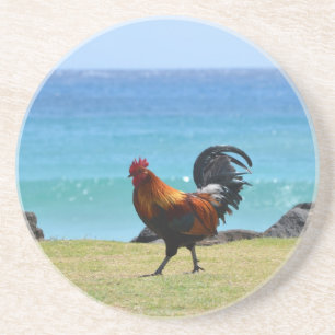 Dessous De Verre En Grès Coq de Kauai