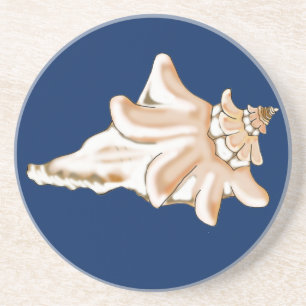 Dessous De Verre En Grès Coques de boisson Conch Shell Sandstone