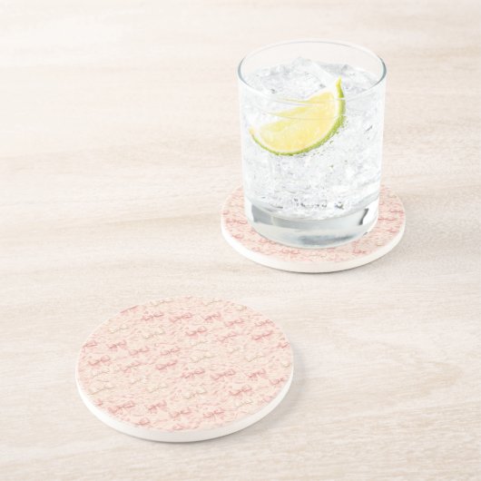 Dessous De Verre En Grès Coquette Bow Pattern (Côté)