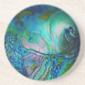 Dessous De Verre En Grès Coquille d'ormeau bleu (Devant)