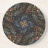 Dessous De Verre En Grès Coquilles abstraites (Devant)