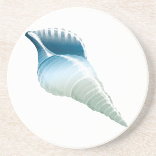 Dessous De Verre En Grès Coquilles de mer bleue et verte