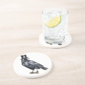 Dessous De Verre En Grès Corbeau (Côté)